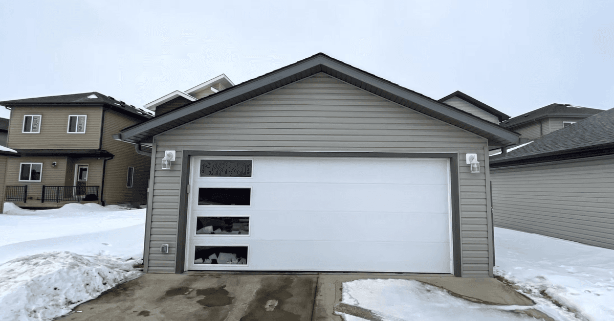 Modern Garage with Contemporary Window Design